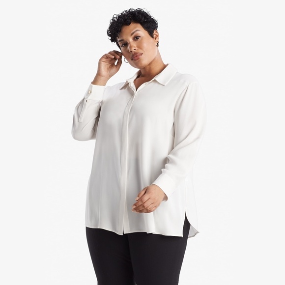 MM LaFleur Lagarde Shirt - Crepe - Cream - 2X - Picture 1 of 8